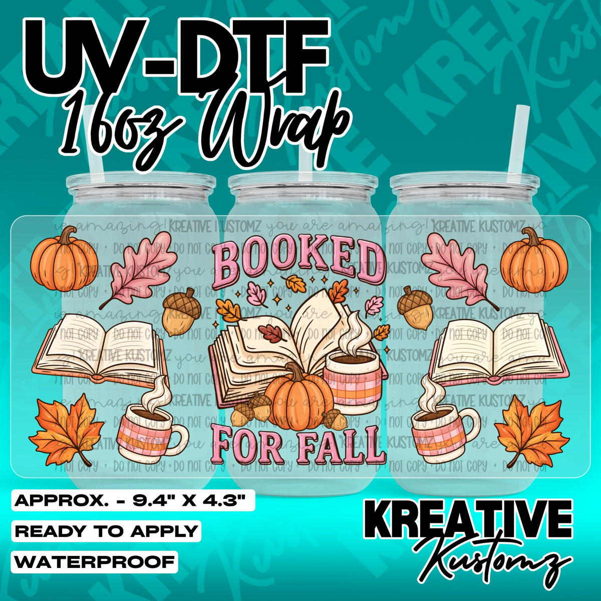 7527 | UV DTF Cup Wrap for 16oz Libbey Glass