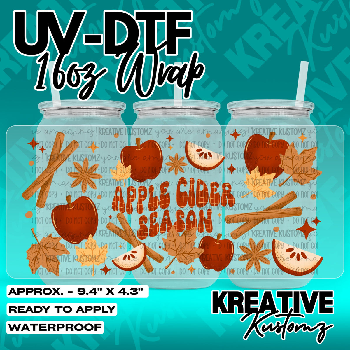 7532 | UV DTF Cup Wrap for 16oz Libbey Glass