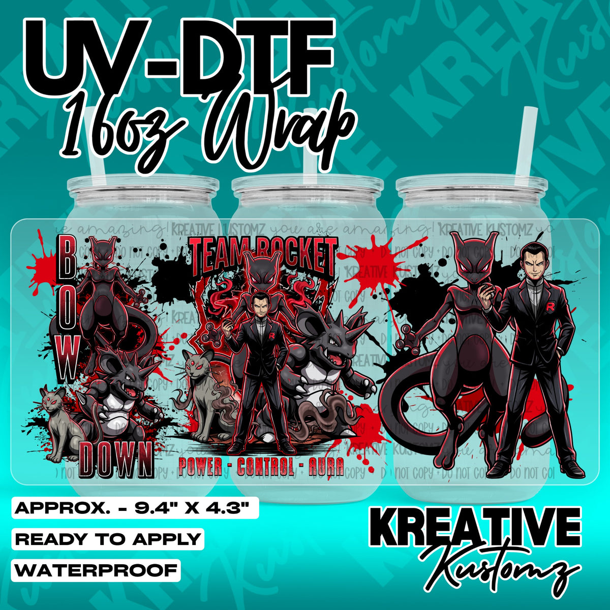 7538 | UV DTF Cup Wrap for 16oz Libbey Glass