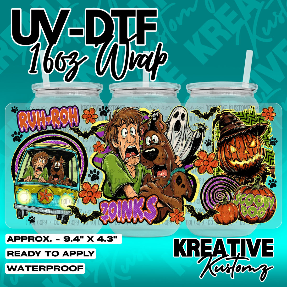 7540 | UV DTF Cup Wrap for 16oz Libbey Glass