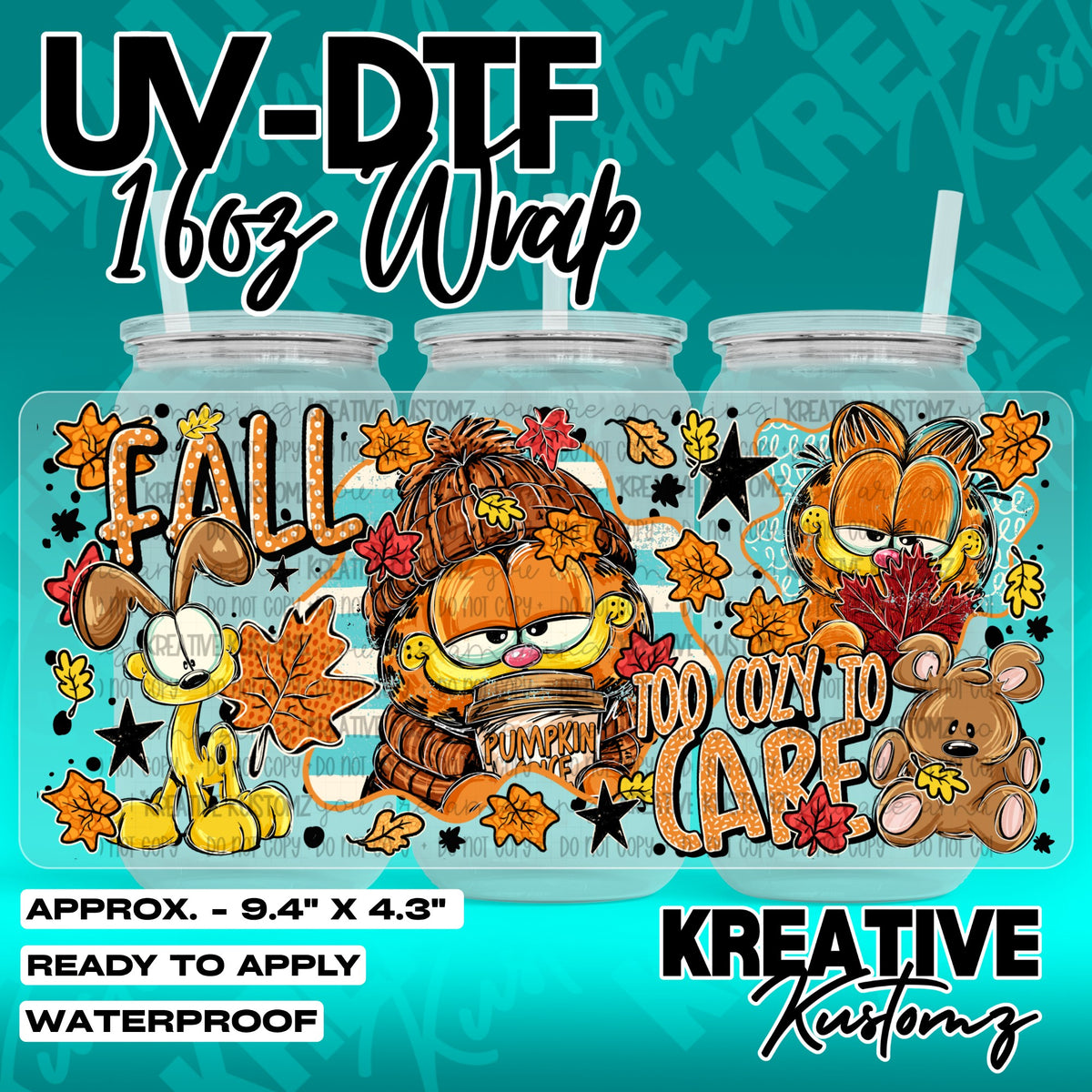 7542 | UV DTF Cup Wrap for 16oz Libbey Glass