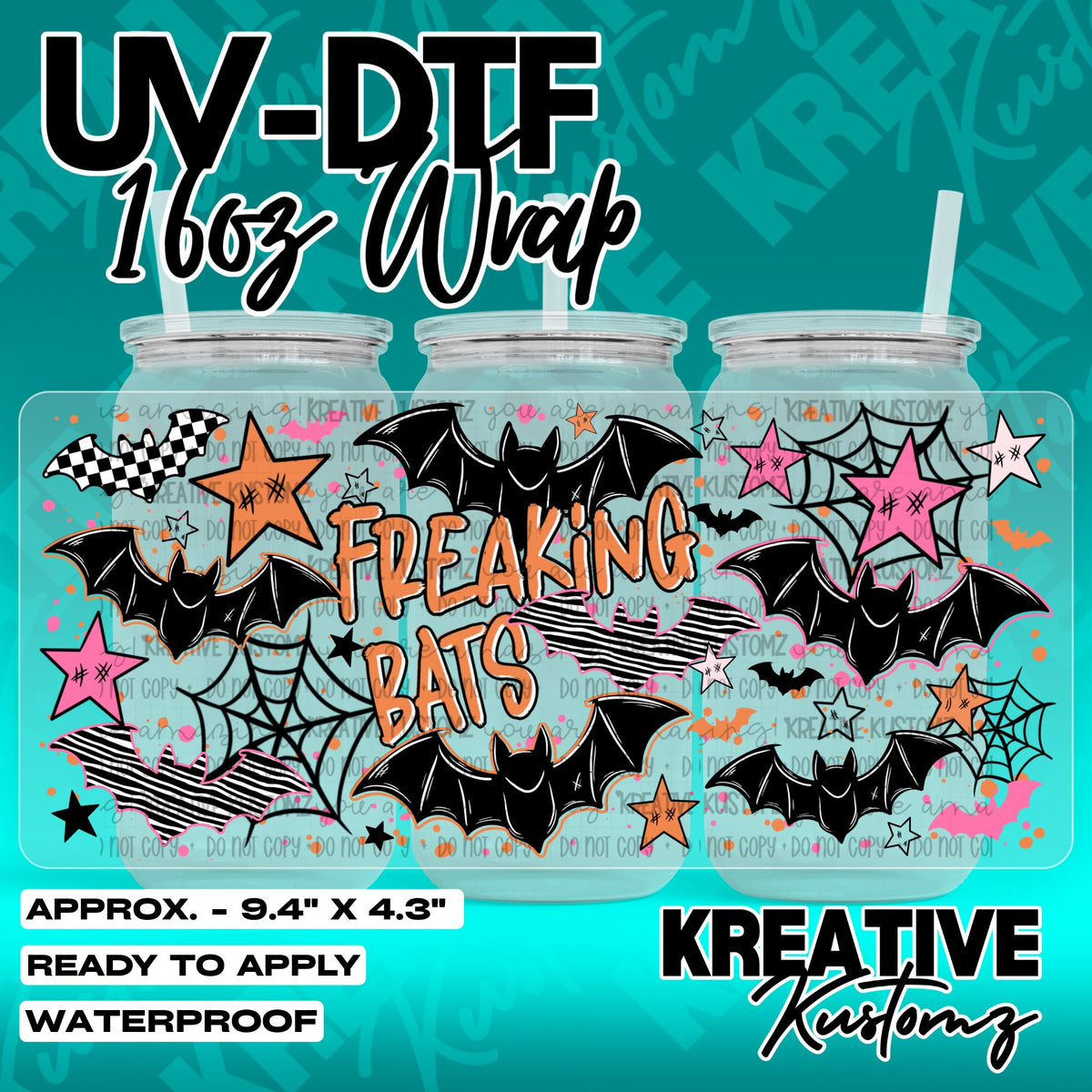 7544 | UV DTF Cup Wrap for 16oz Libbey Glass