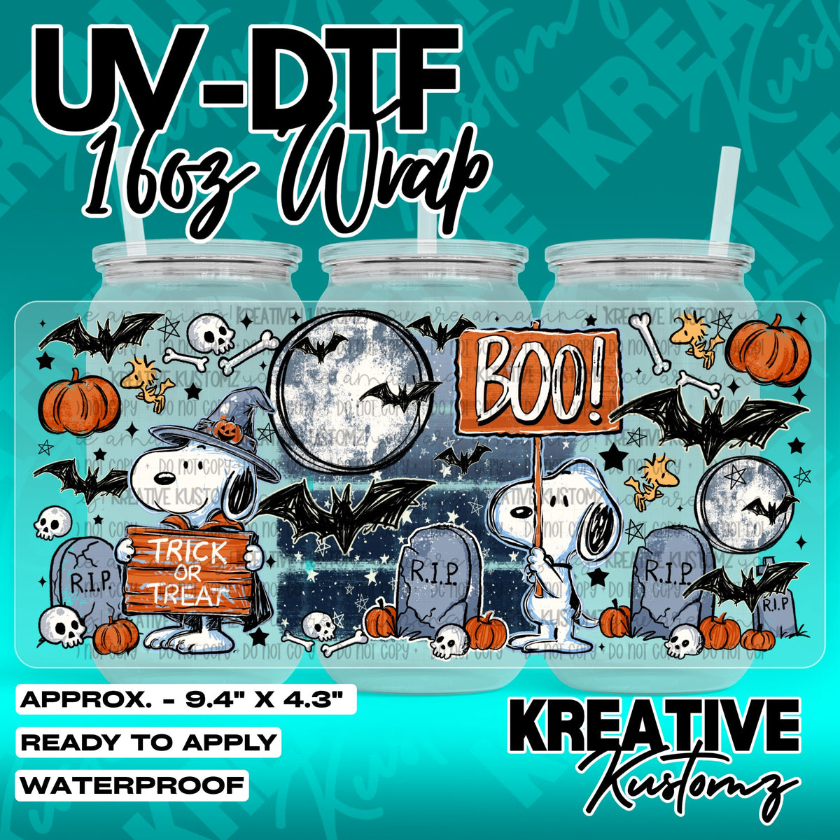 7545 | UV DTF Cup Wrap for 16oz Libbey Glass