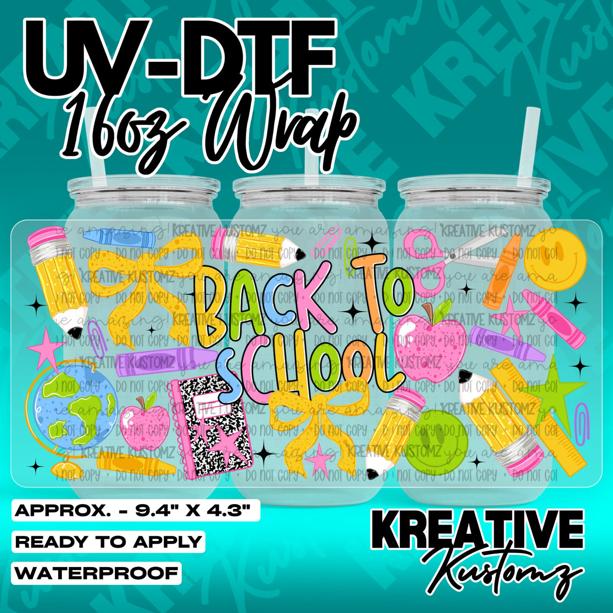 7547 | UV DTF Cup Wrap for 16oz Libbey Glass