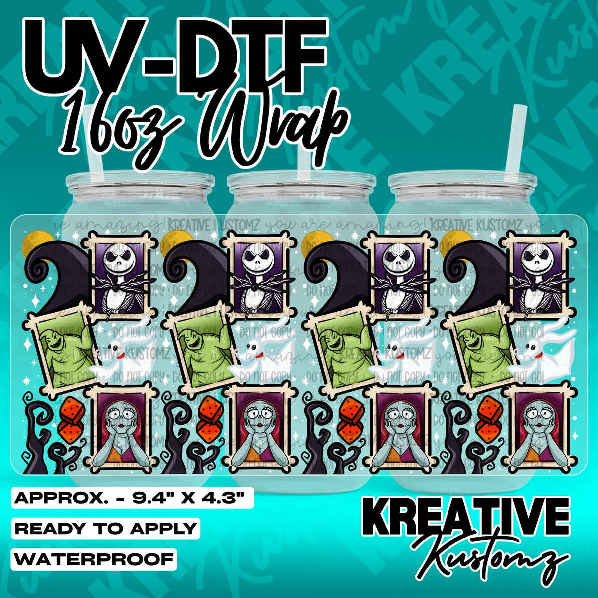 7548 | UV DTF Cup Wrap for 16oz Libbey Glass