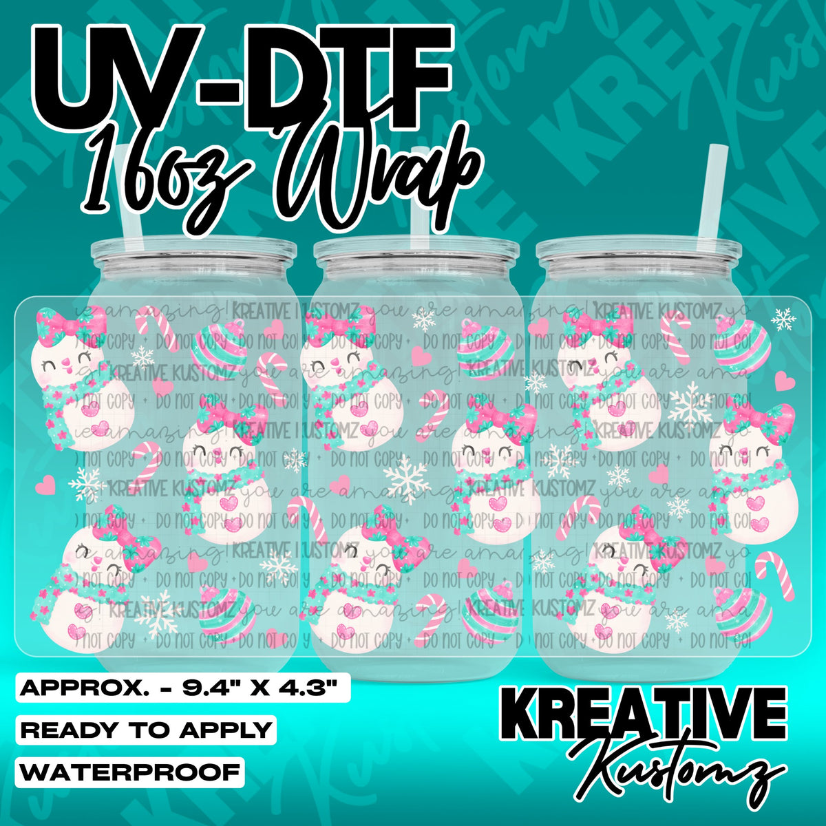 7551 | UV DTF Cup Wrap for 16oz Libbey Glass