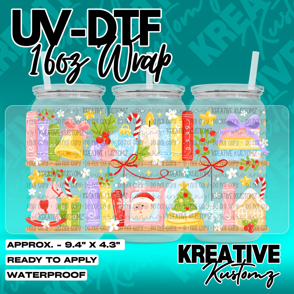 7552 | UV DTF Cup Wrap for 16oz Libbey Glass