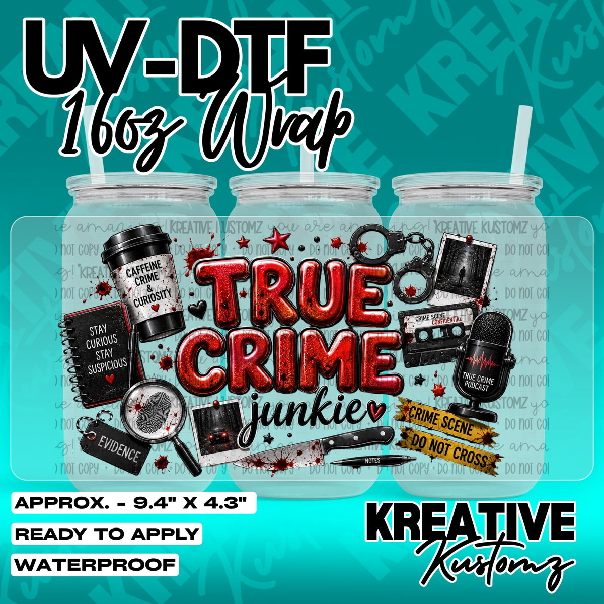 7558 | UV DTF Cup Wrap for 16oz Libbey Glass
