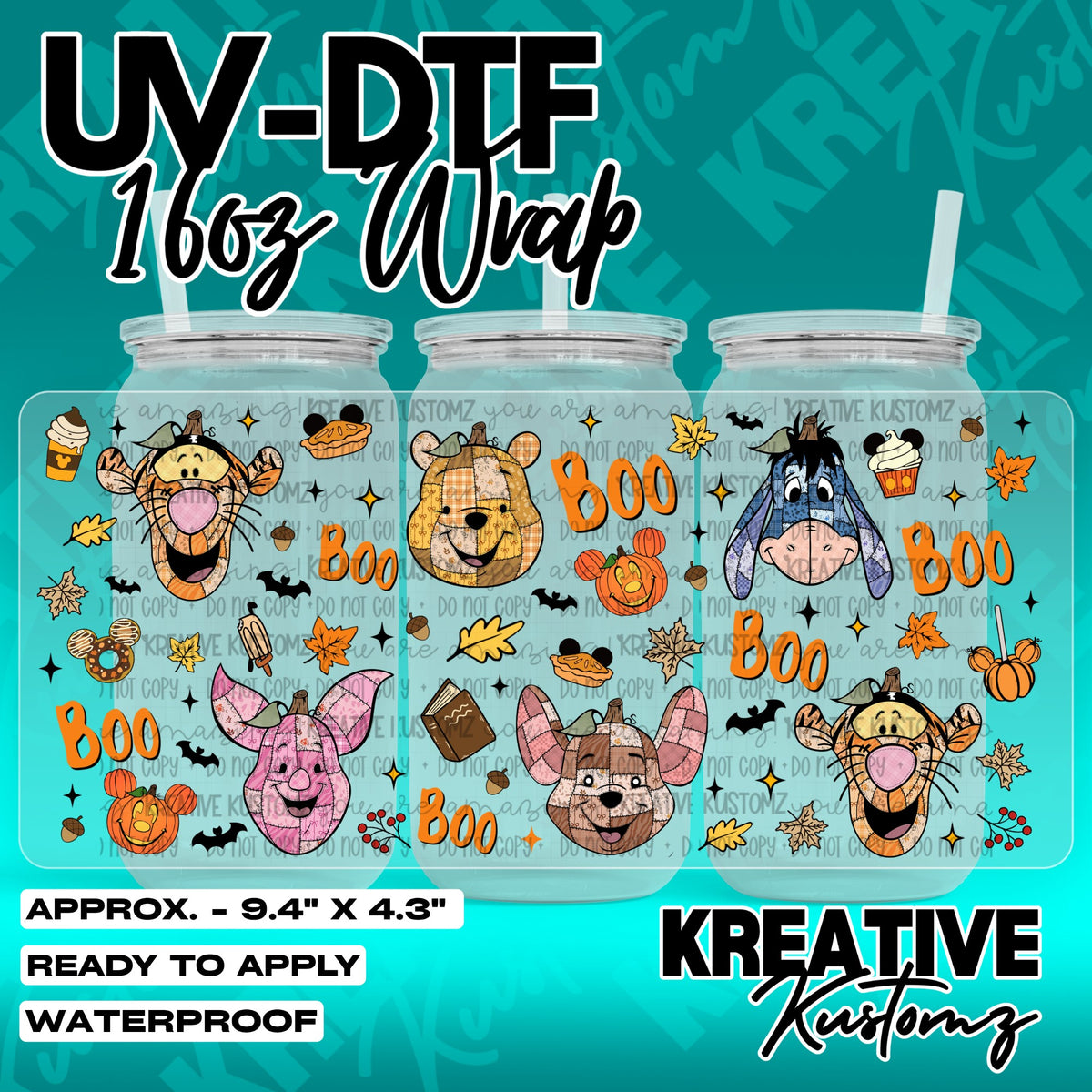 7559 | UV DTF Cup Wrap for 16oz Libbey Glass