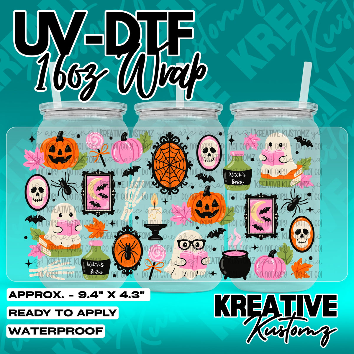 7560 | UV DTF Cup Wrap for 16oz Libbey Glass