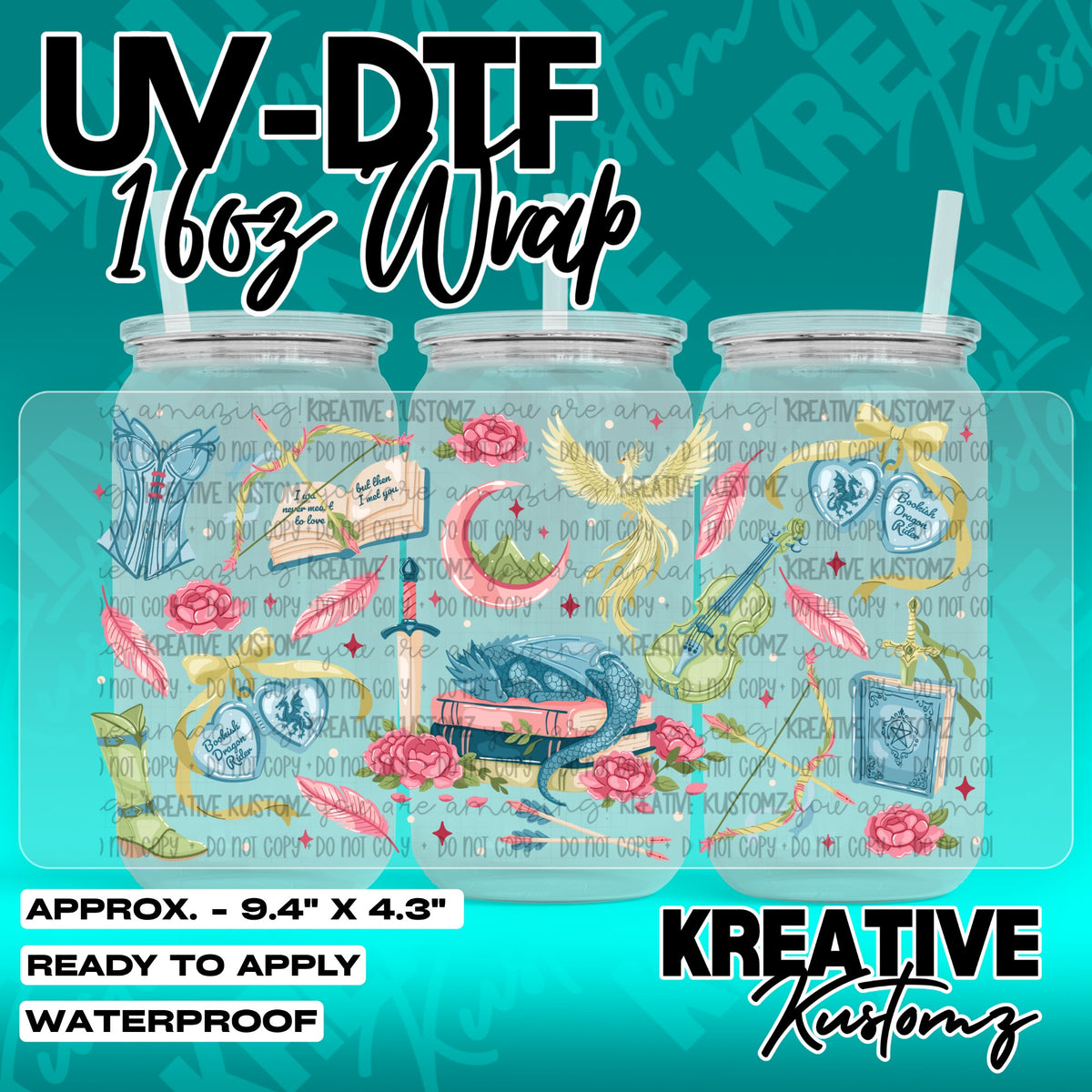7562 | UV DTF Cup Wrap for 16oz Libbey Glass