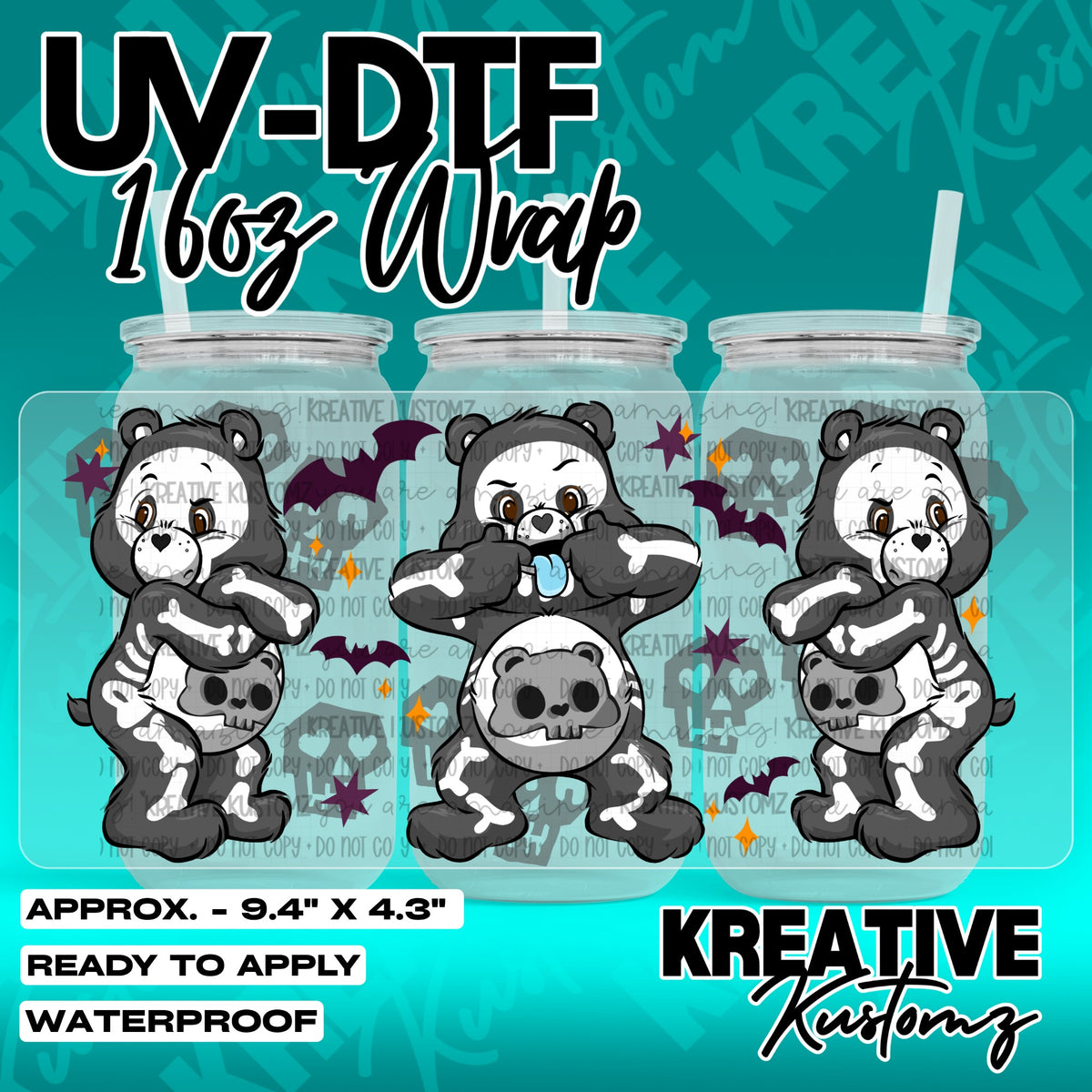 7565 | UV DTF Cup Wrap for 16oz Libbey Glass