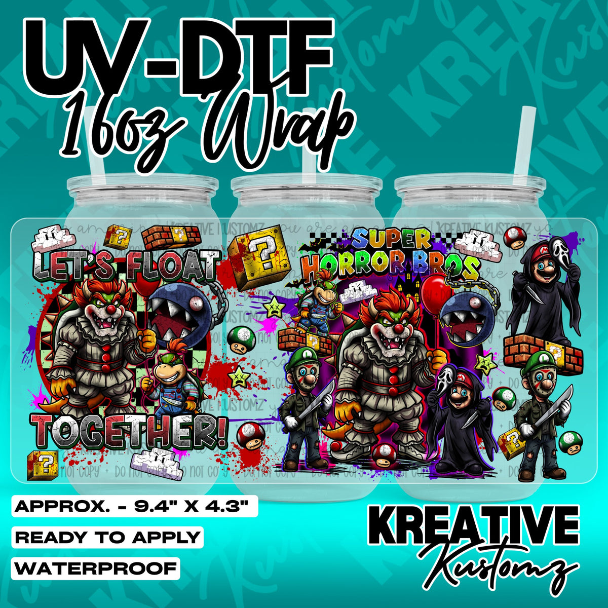 7566 | UV DTF Cup Wrap for 16oz Libbey Glass