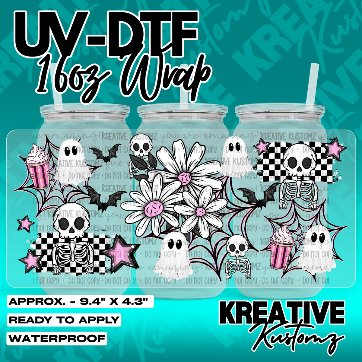 7571 | UV DTF Cup Wrap for 16oz Libbey Glass