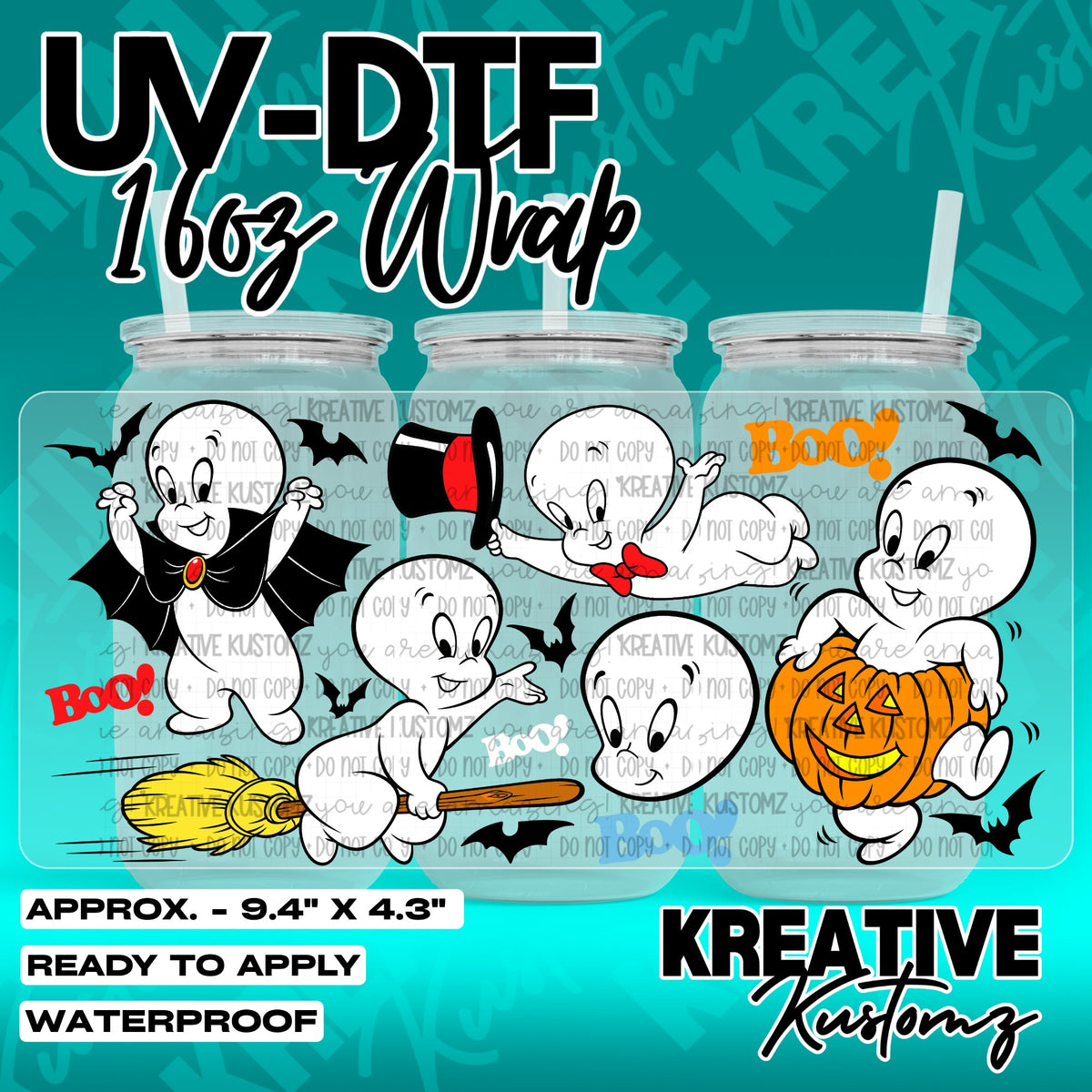 7574 | UV DTF Cup Wrap for 16oz Libbey Glass