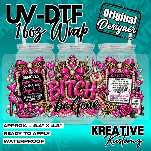 7580 | UV DTF Cup Wrap for 16oz Libbey Glass