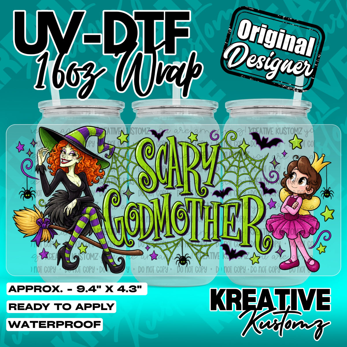 7584 | UV DTF Cup Wrap for 16oz Libbey Glass