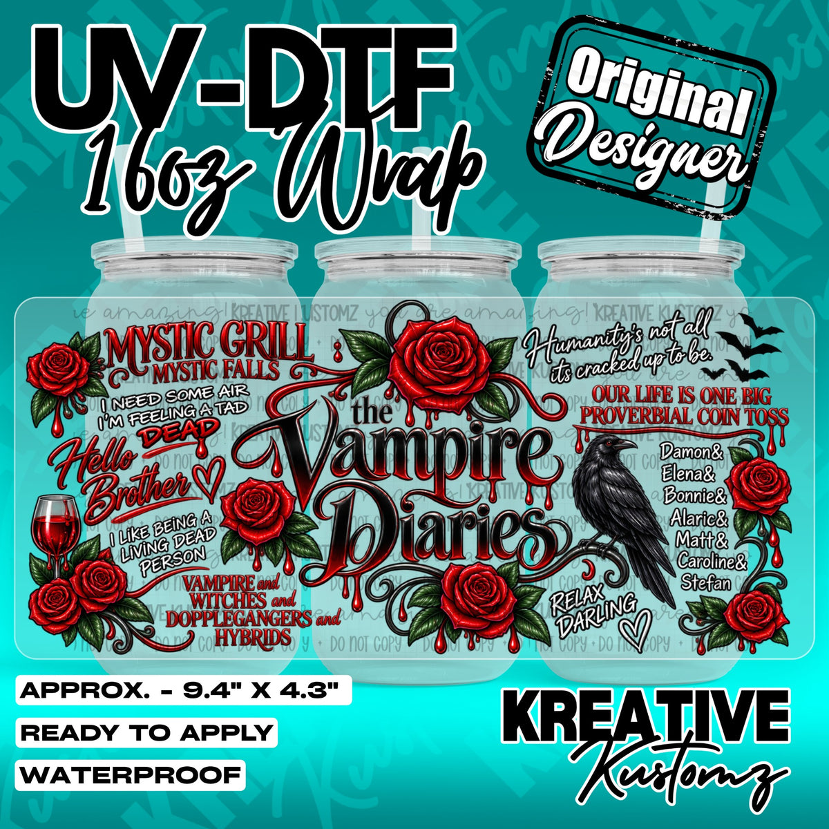 7587 | UV DTF Cup Wrap for 16oz Libbey Glass