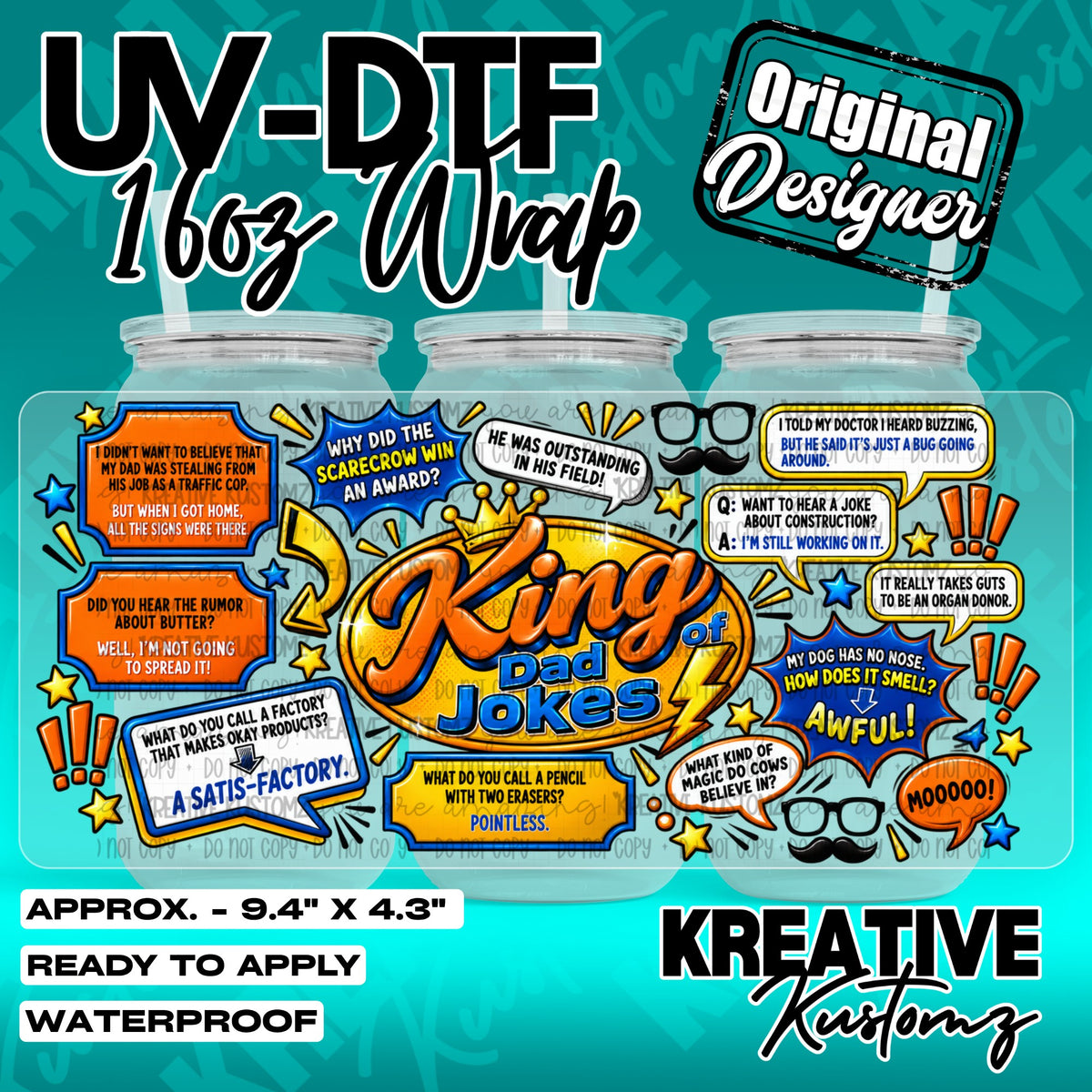 7588 | UV DTF Cup Wrap for 16oz Libbey Glass