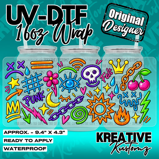 7589 | UV DTF Cup Wrap for 16oz Libbey Glass