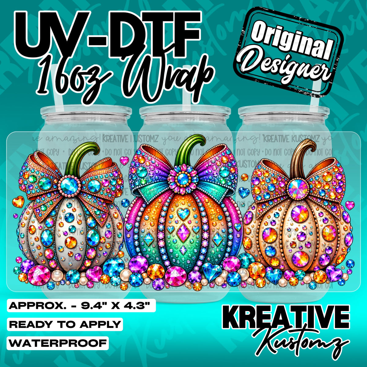 7597 | UV DTF Cup Wrap for 16oz Libbey Glass