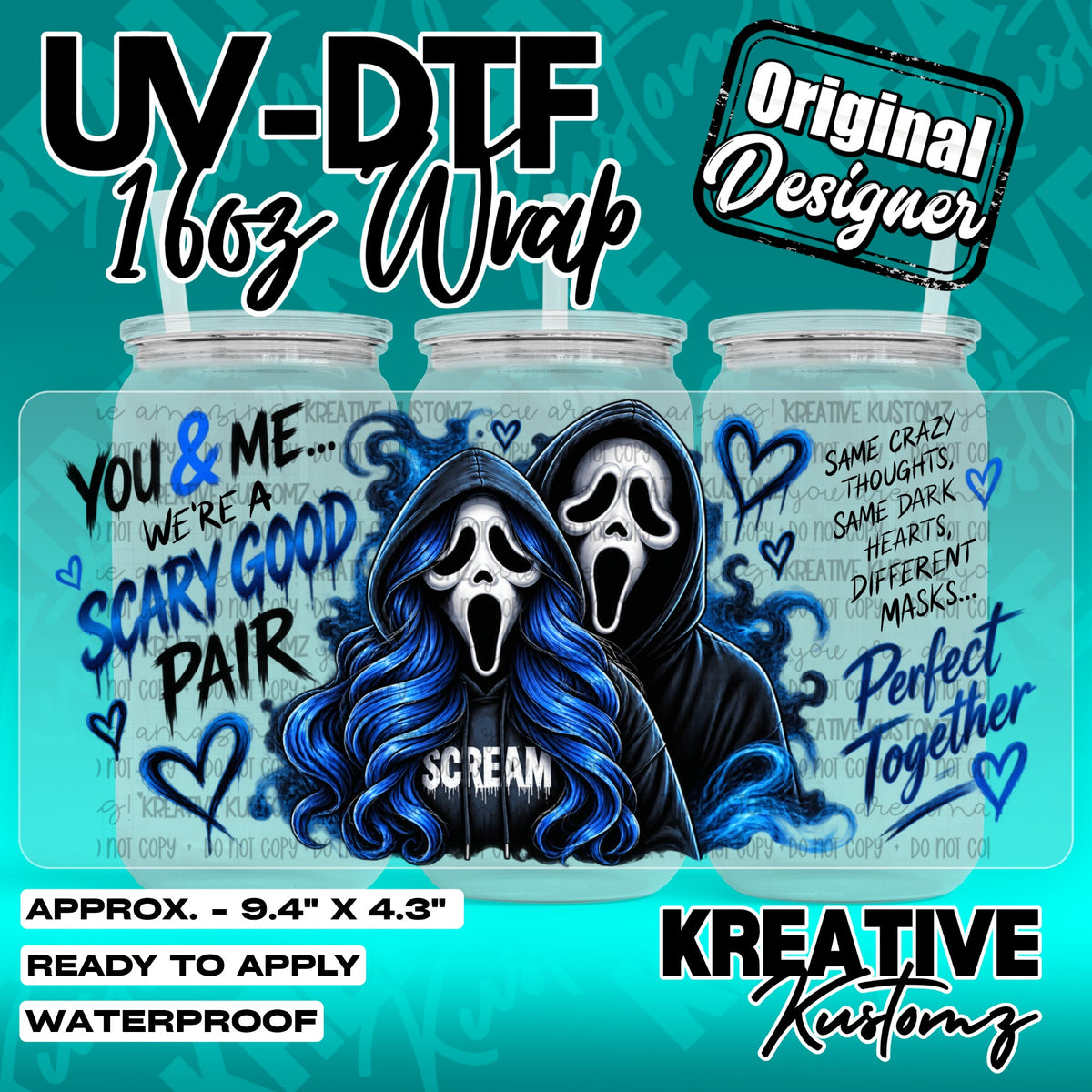 7603 | UV DTF Cup Wrap for 16oz Libbey Glass