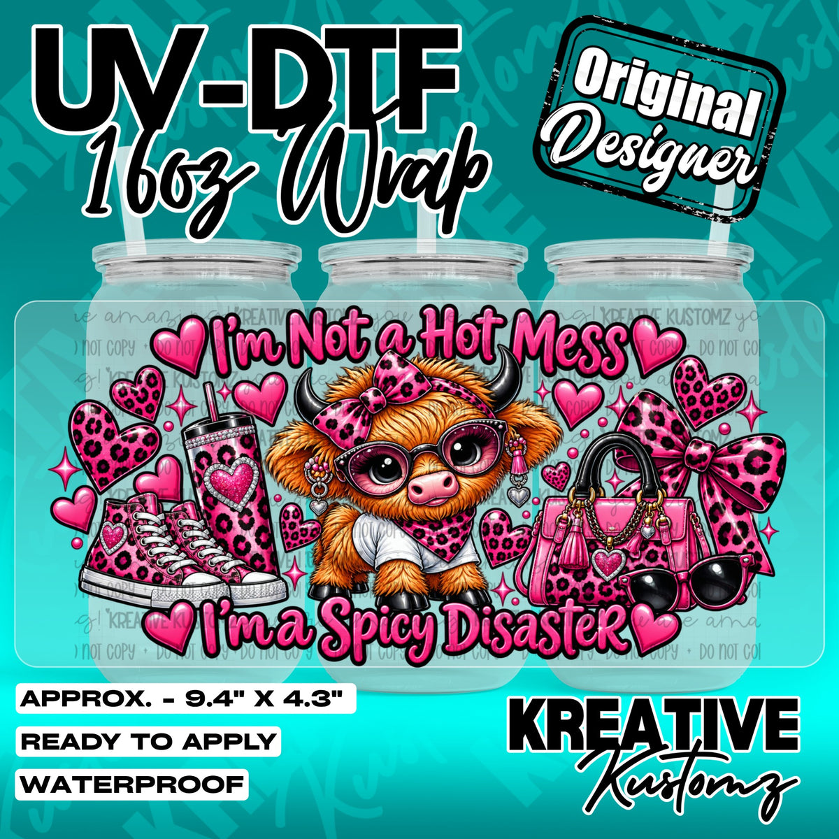 7617 | UV DTF Cup Wrap for 16oz Libbey Glass