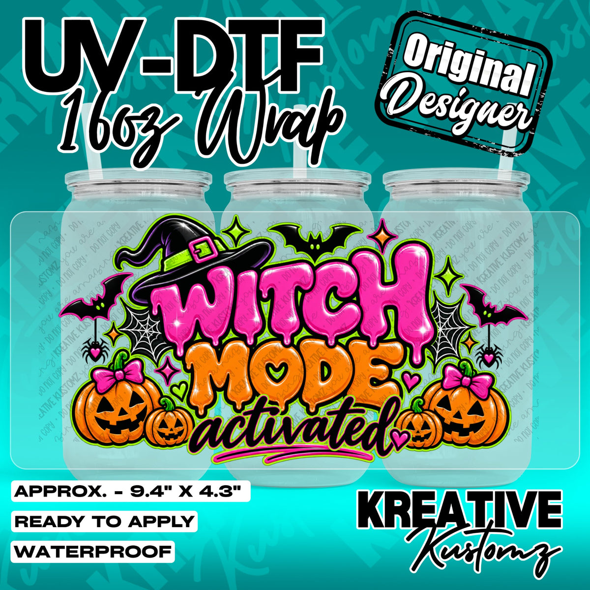 7632 | UV DTF Cup Wrap for 16oz Libbey Glass