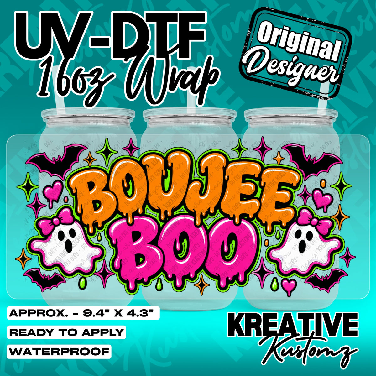 7633 | UV DTF Cup Wrap for 16oz Libbey Glass