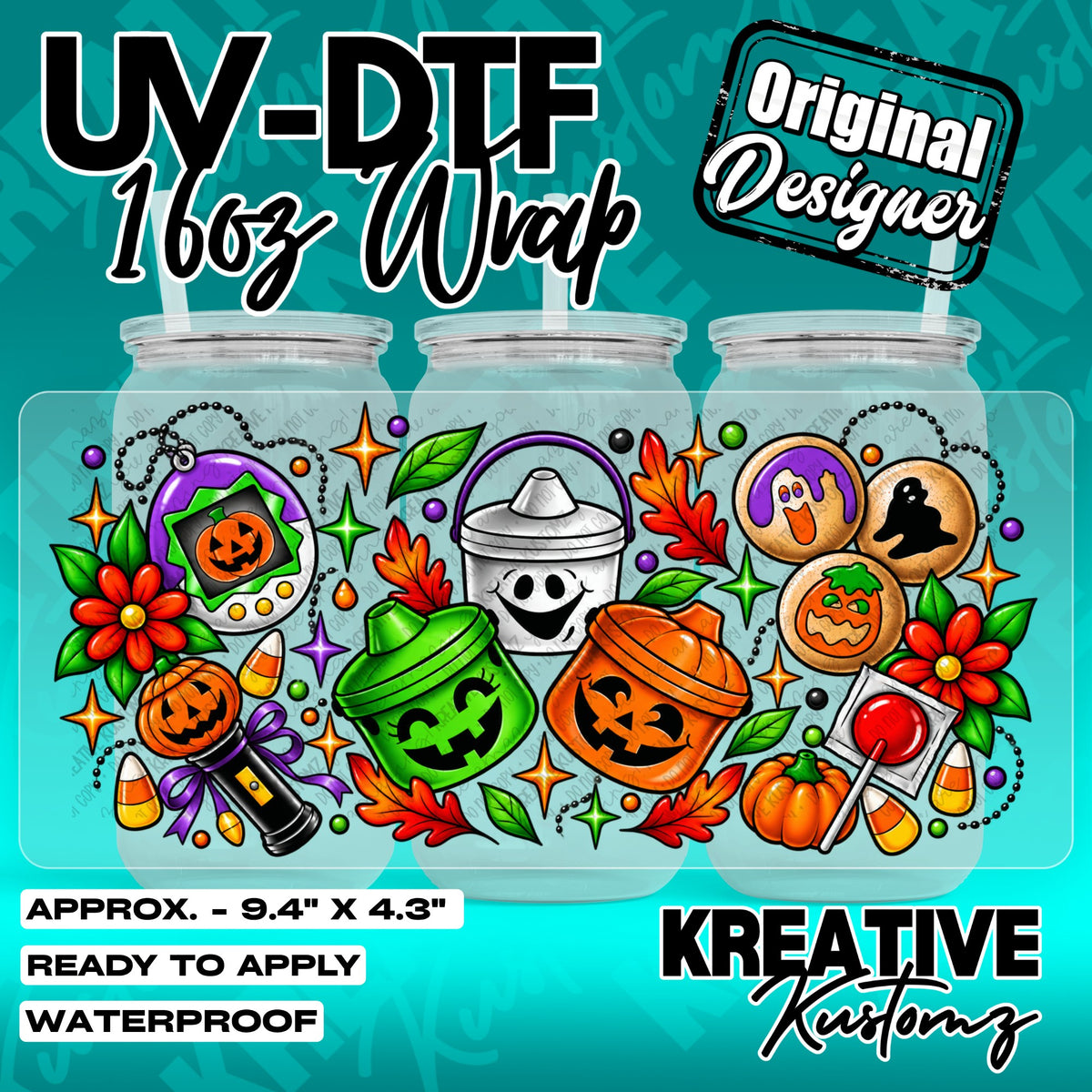 7634 | UV DTF Cup Wrap for 16oz Libbey Glass