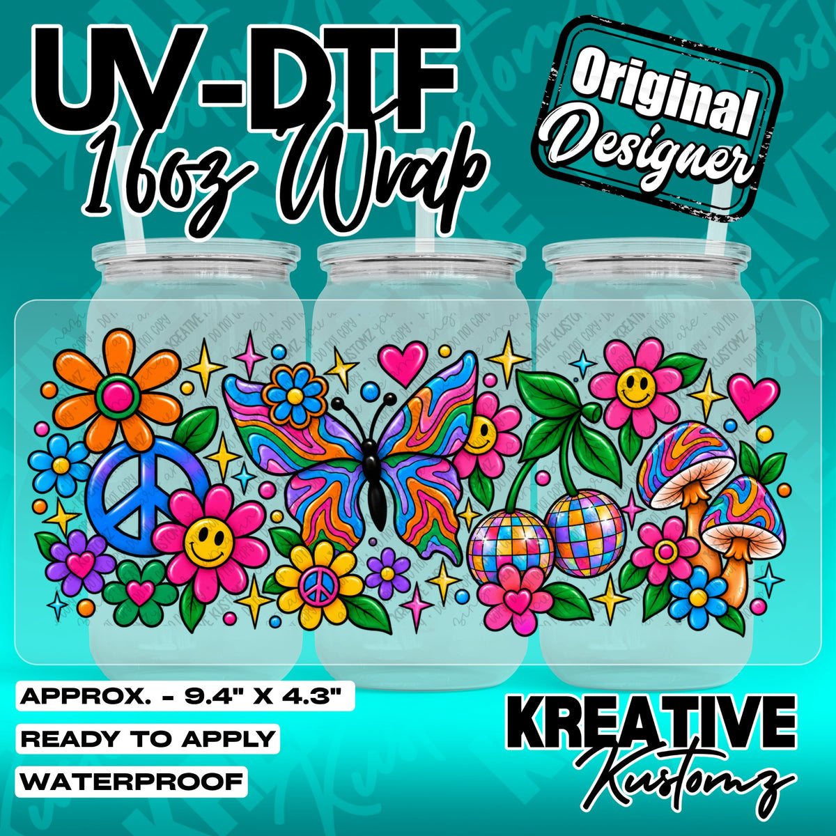 7637 | UV DTF Cup Wrap for 16oz Libbey Glass