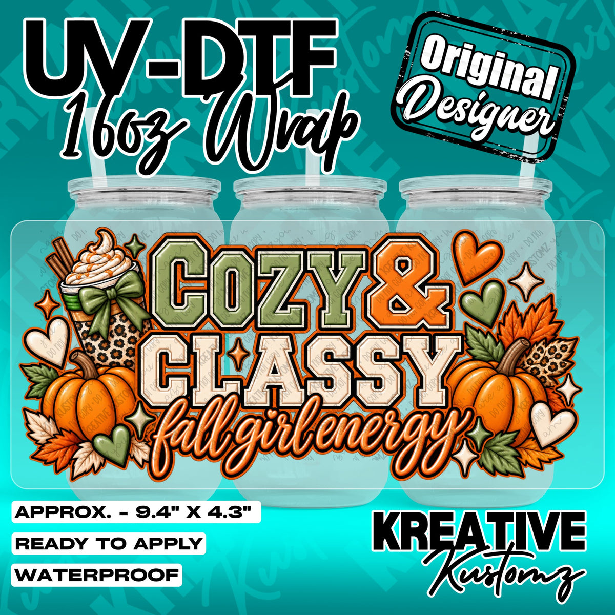 7648 | UV DTF Cup Wrap for 16oz Libbey Glass