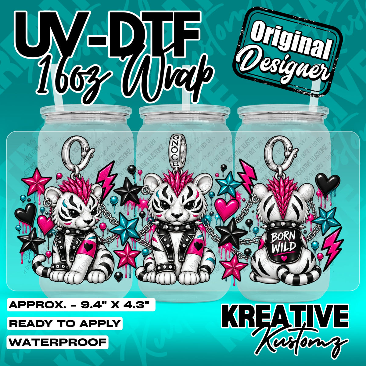 7656 | UV DTF Cup Wrap for 16oz Libbey Glass