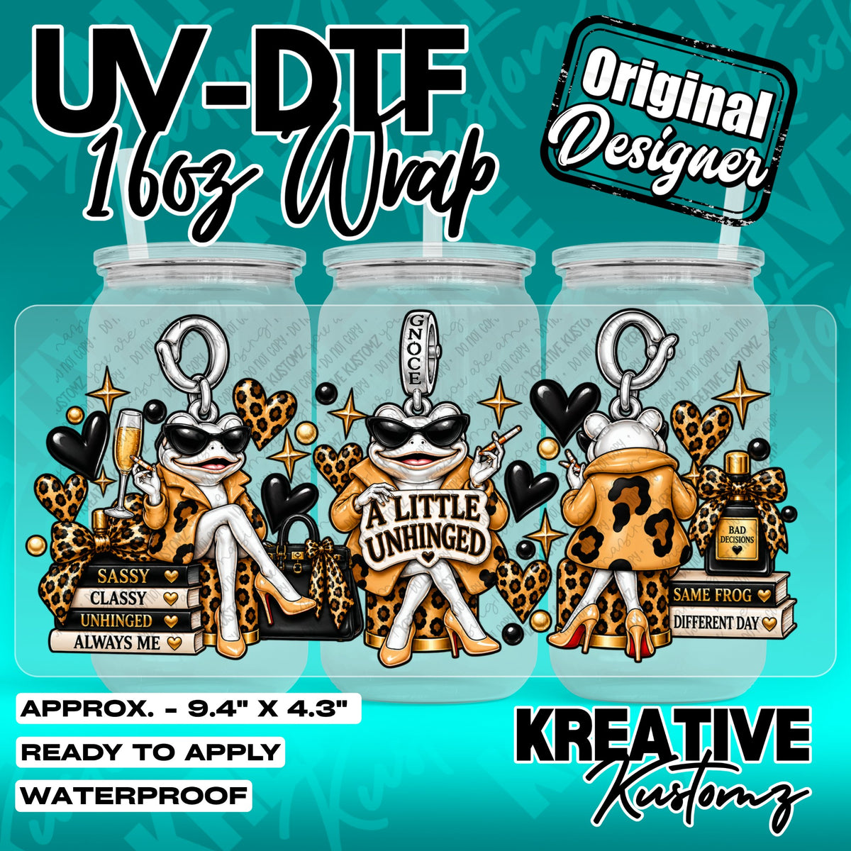 7657 | UV DTF Cup Wrap for 16oz Libbey Glass
