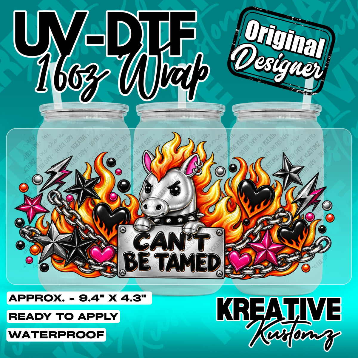 7658 | UV DTF Cup Wrap for 16oz Libbey Glass