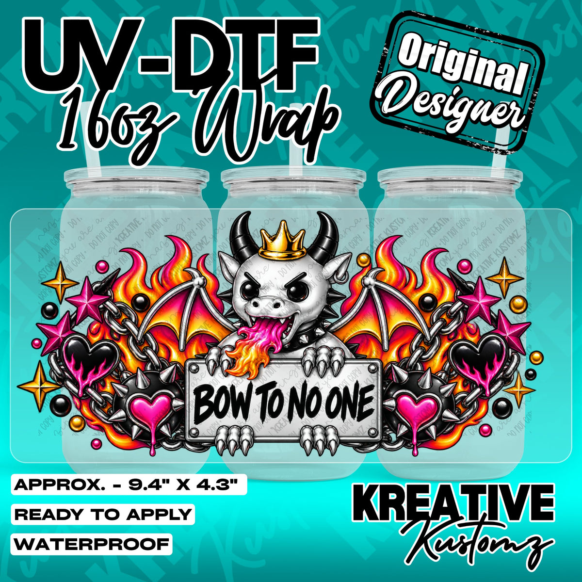 7659 | UV DTF Cup Wrap for 16oz Libbey Glass