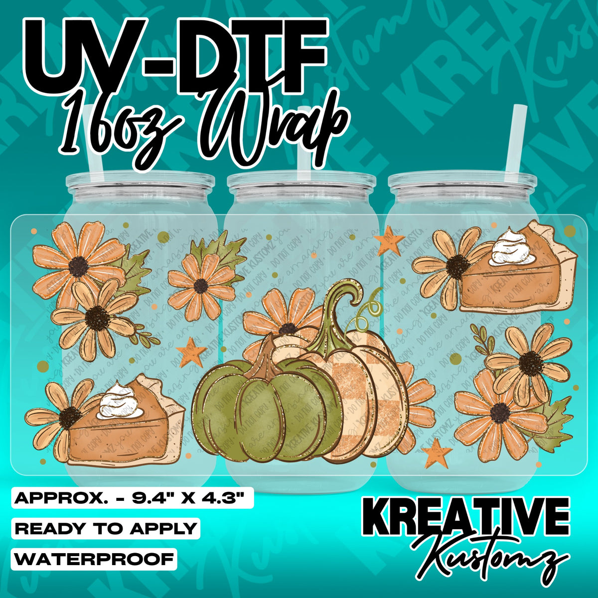 7660 | UV DTF Cup Wrap for 16oz Libbey Glass