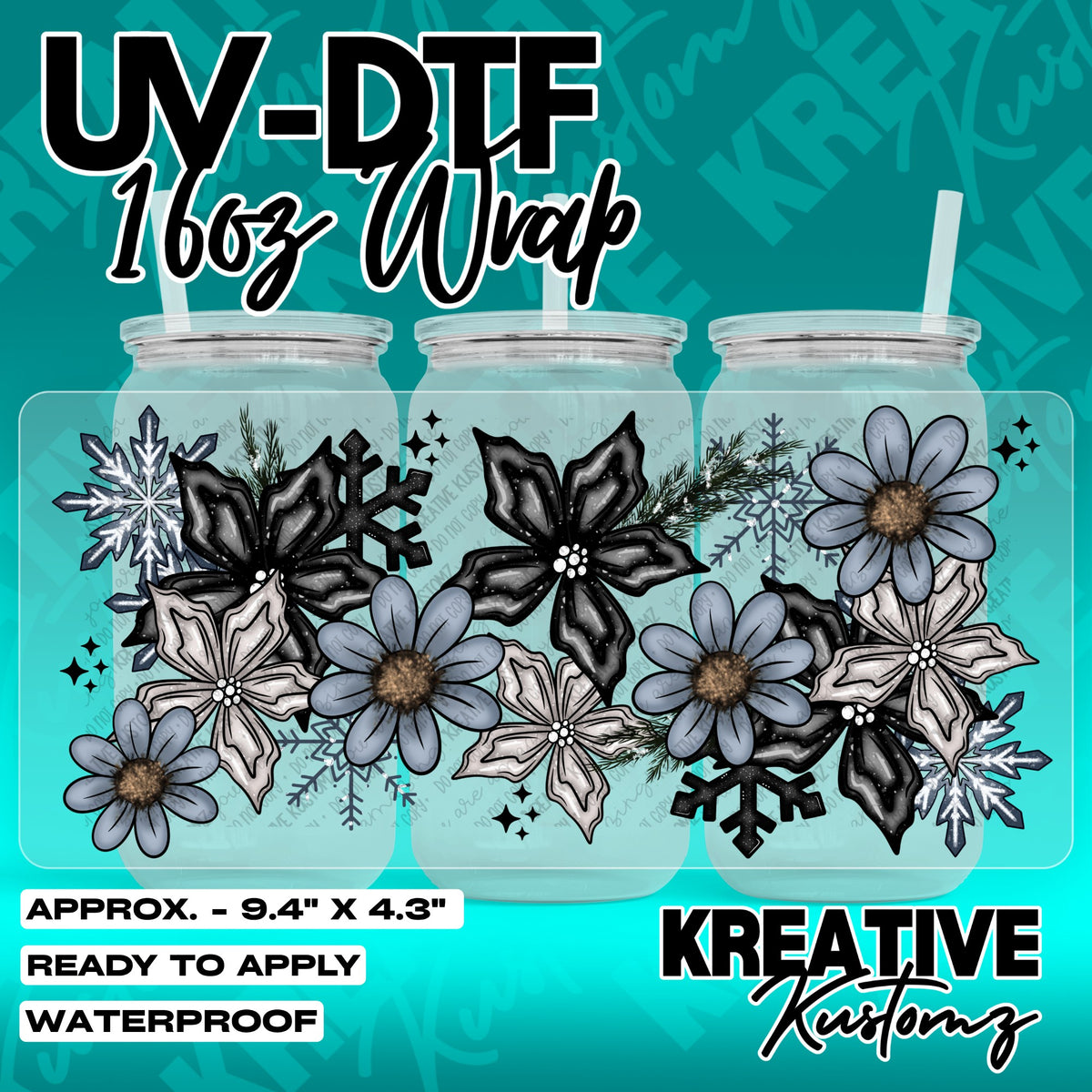 7663 | UV DTF Cup Wrap for 16oz Libbey Glass