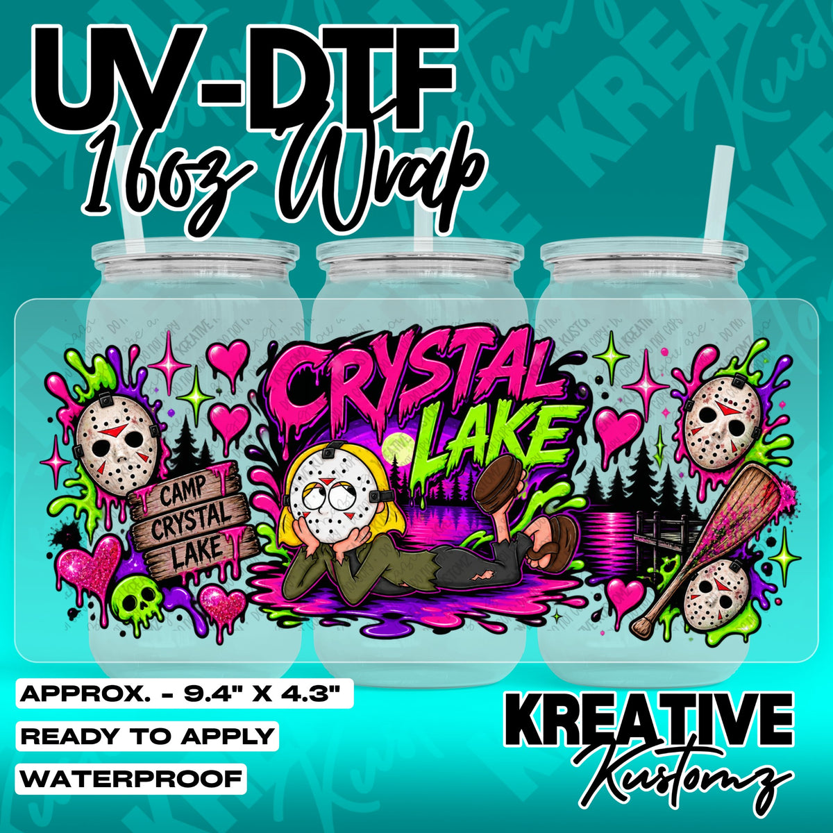 7665 | UV DTF Cup Wrap for 16oz Libbey Glass