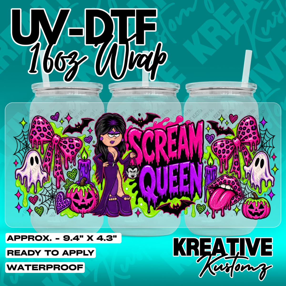 7677 | UV DTF Cup Wrap for 16oz Libbey Glass