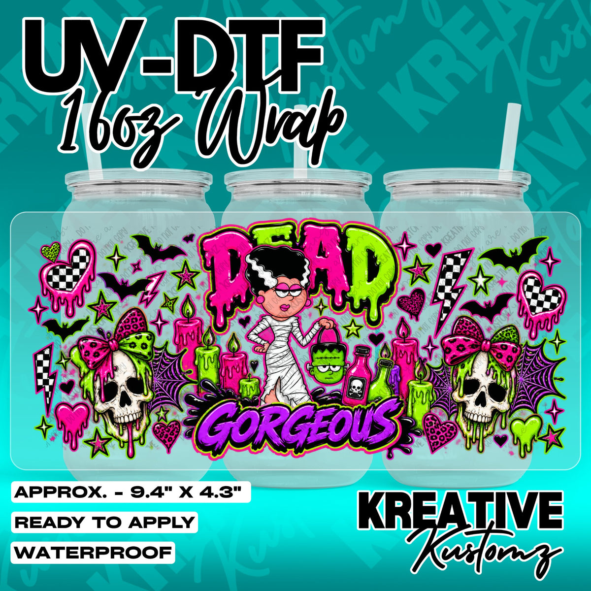 7682 | UV DTF Cup Wrap for 16oz Libbey Glass
