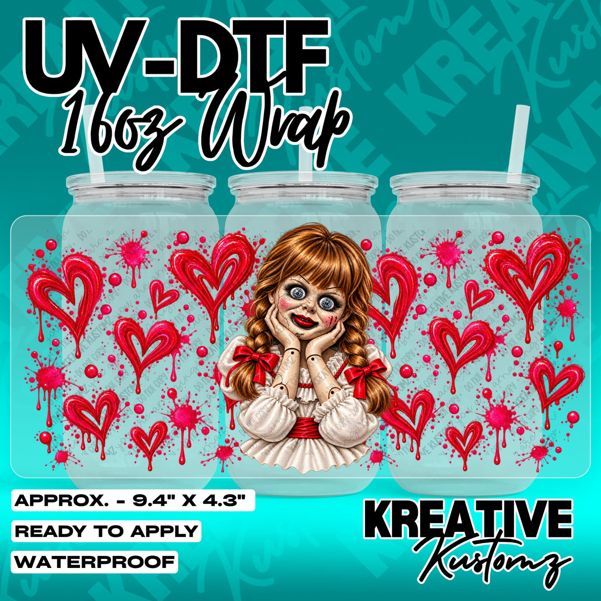 7683 | UV DTF Cup Wrap for 16oz Libbey Glass