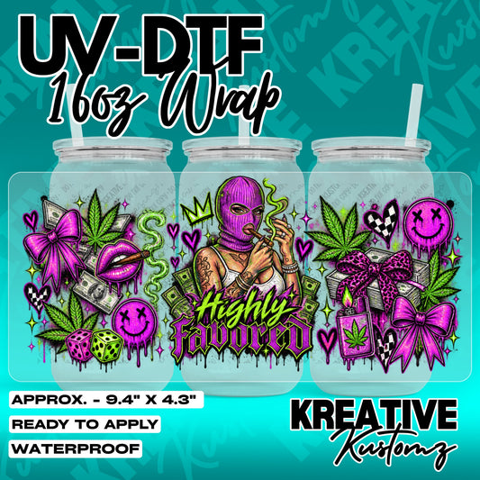 7684 | UV DTF Cup Wrap for 16oz Libbey Glass