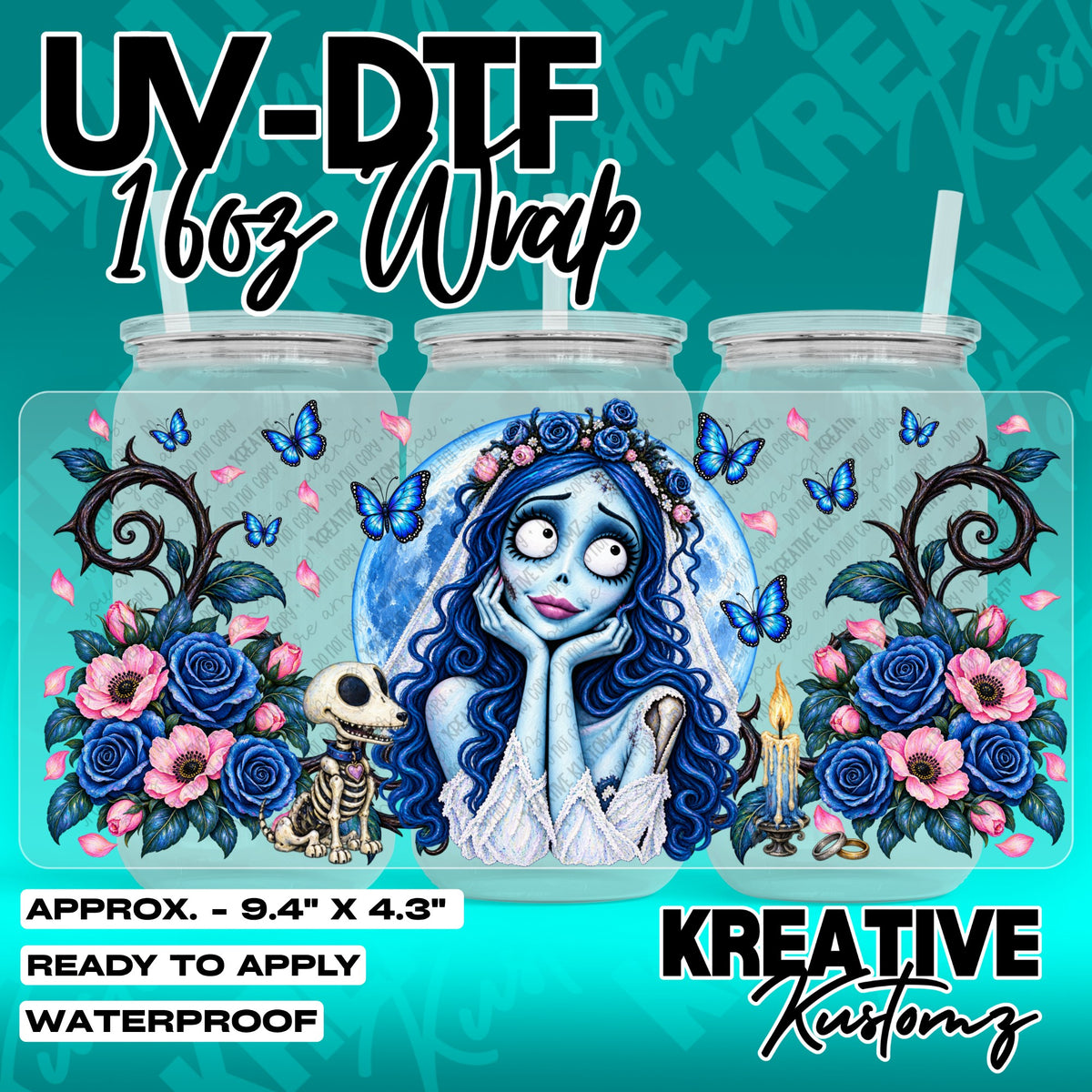 7687 | UV DTF Cup Wrap for 16oz Libbey Glass