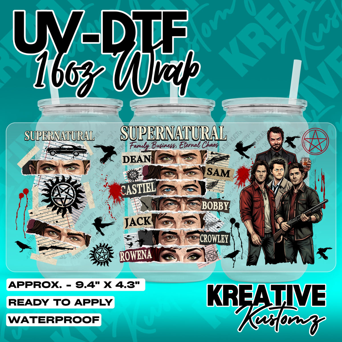 7690 | UV DTF Cup Wrap for 16oz Libbey Glass