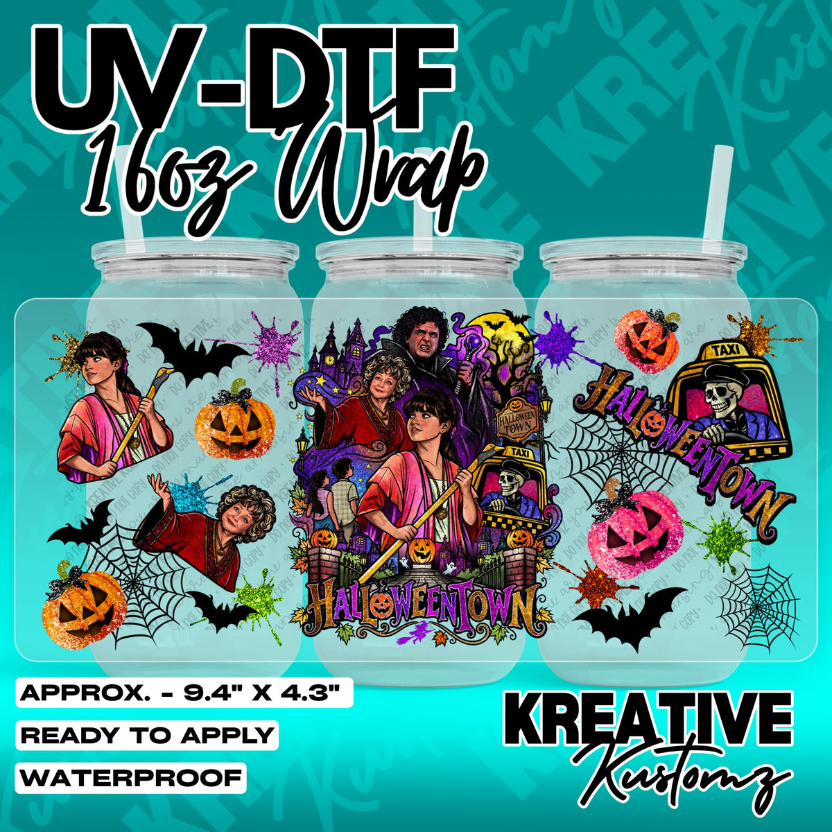 7694 | UV DTF Cup Wrap for 16oz Libbey Glass
