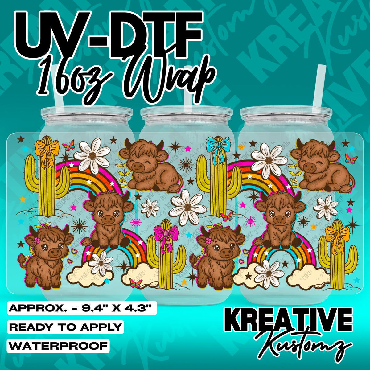 7696 | UV DTF Cup Wrap for 16oz Libbey Glass