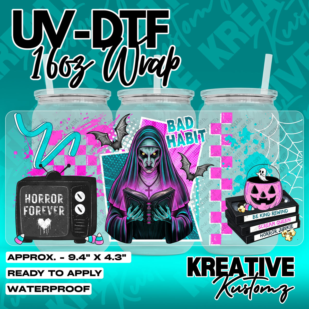 7703 | UV DTF Cup Wrap for 16oz Libbey Glass
