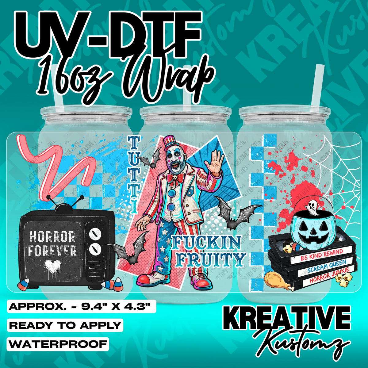 7704 | UV DTF Cup Wrap for 16oz Libbey Glass