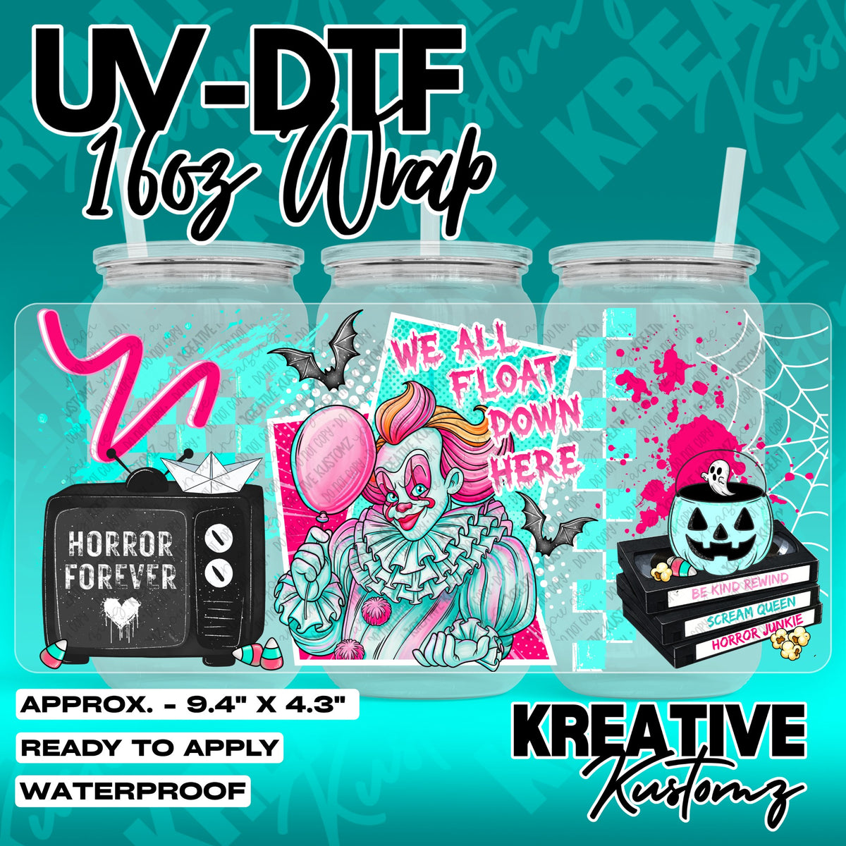7706 | UV DTF Cup Wrap for 16oz Libbey Glass
